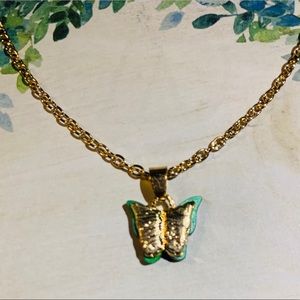 18K Gold Plated Butterfly Pendant Necklace